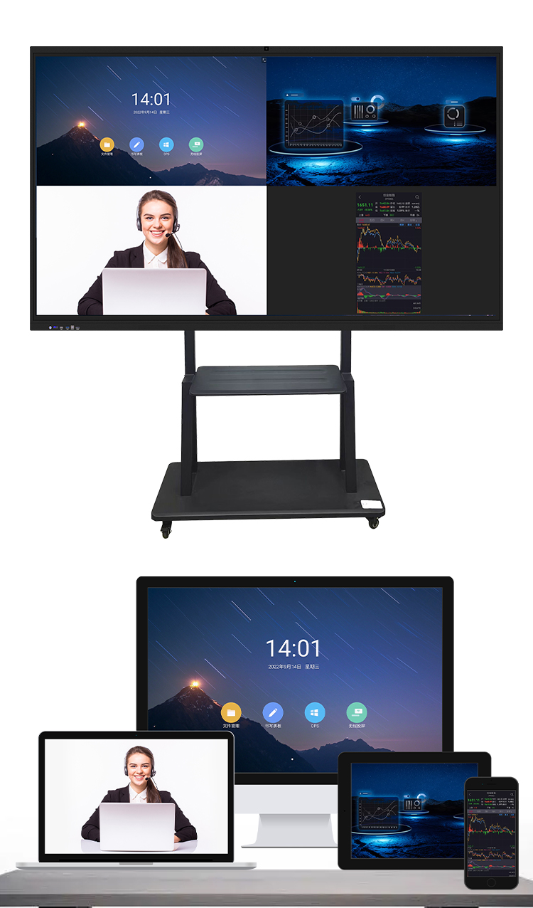 4K Factory Aluminum Digital Touch Screen Smart whiteboard interactive For Classroom Teaching Panel interactive whiteboard 7