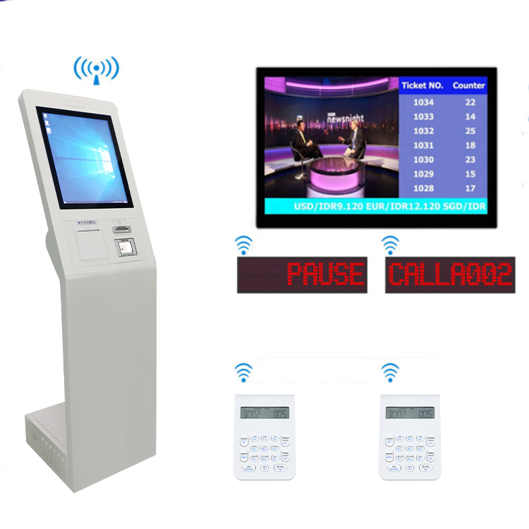 Ticket issuing kiosk Touch Screen Queuing Management and Control Software Self-service Calling Machine Queue Call Machine 2