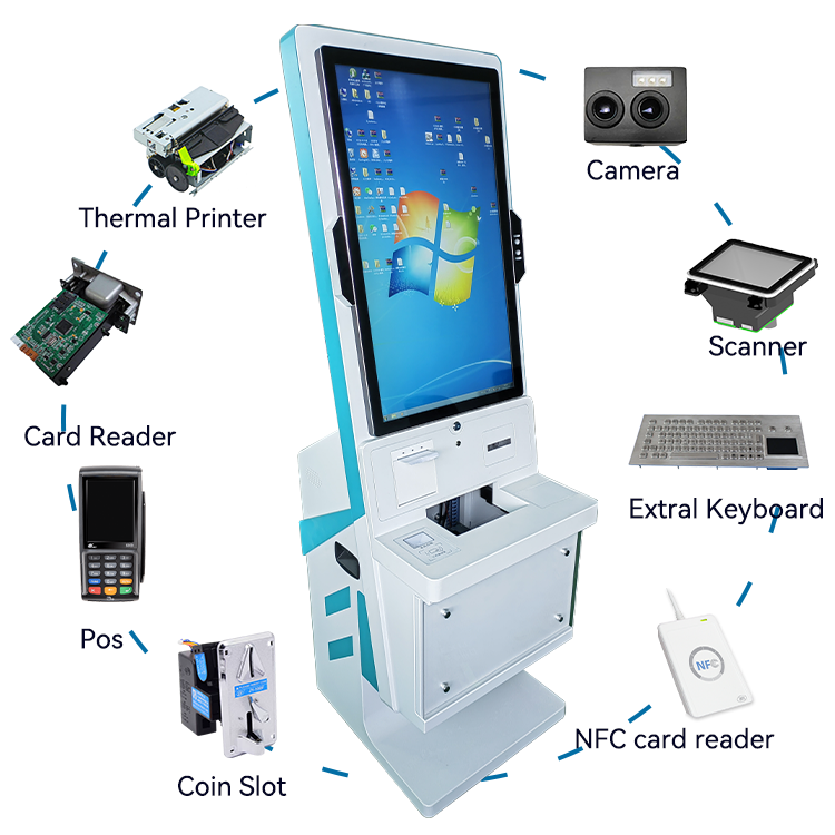 Self Service Queue payment Self service print Kiosk Hot Selling Floor Standing Touch Screen Hospital 4
