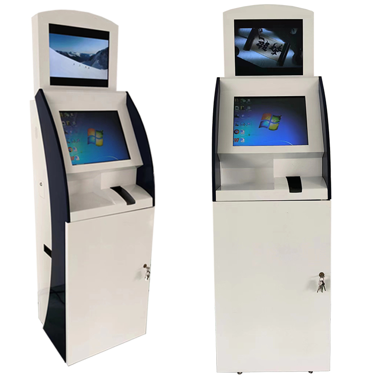 Touch Screen Self Service Kiosk with printer, QR code scanner, Card reader, A4 printer 7