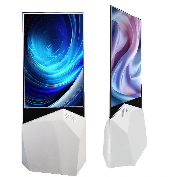 Floor Standing QLED Glass Double Sided Digital Ads Screen Digital Signal DIsplay 3