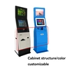 LX2030 Dual Screen Floor Standing Touch Screen A4 printer Card reader Bank Hospital Self service Kiosk support oem odm 7