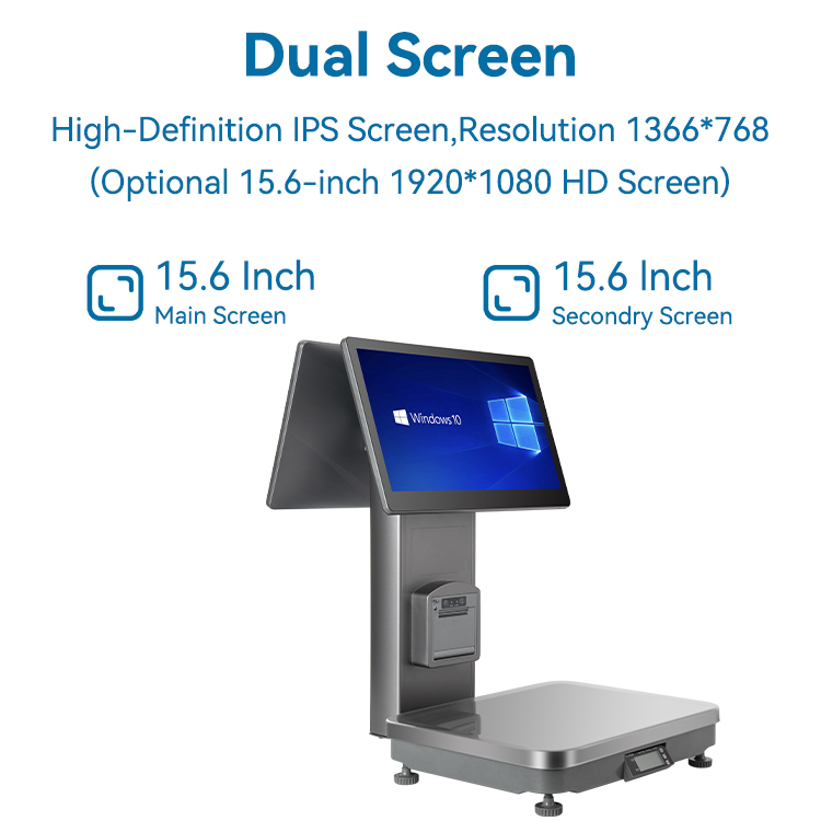 High quality pos system touch screen scale cash register weighing scale for retail market Inteligente electronique escala 4
