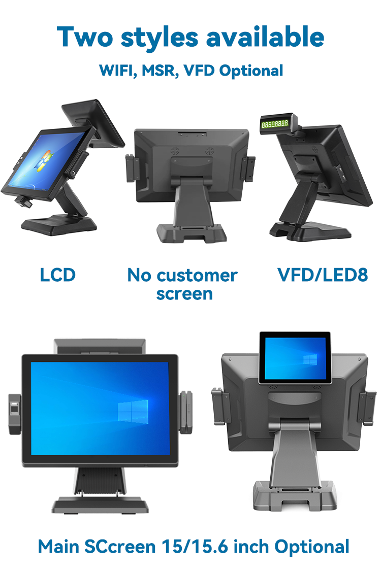64+4g Android 9.0 digital cash register all in one pos restaurant 15 pos systems touch screen cashier 3