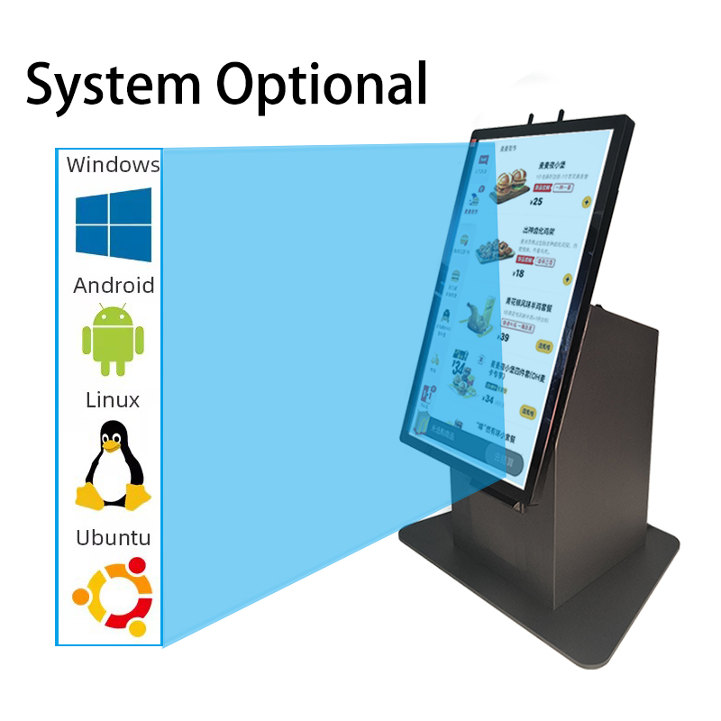 Retail touch screen desktop android windows restaurant tablet ordering self service payment kiosk 7