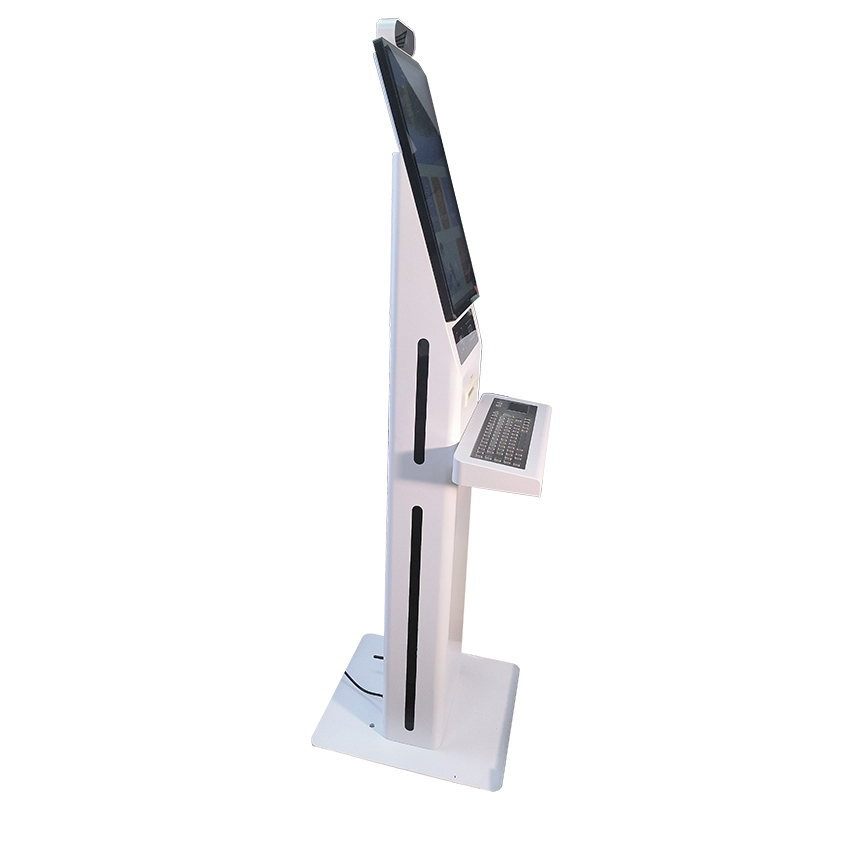 Factory OEM ODM Indoor Free Standing 19 Inch Touch Interactive Screen Kiosk with Metal Keyboard 7