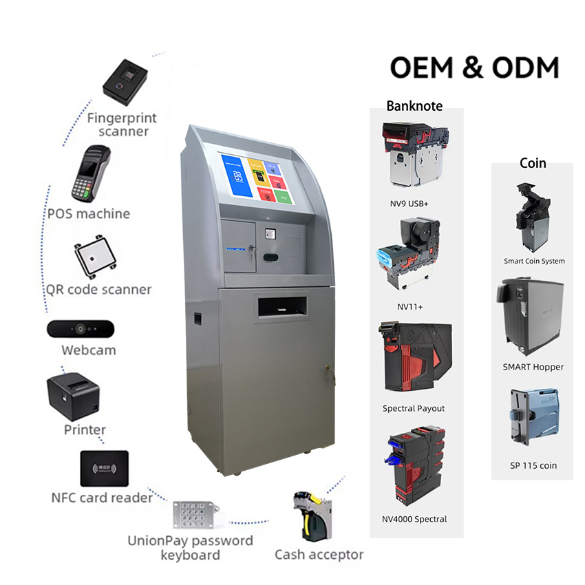 Kiosk ATM Machine Manufacturers in China Crypto Deposit Bank Cash Withdrawal Smart Cash Dispensing Prices ATM Machine for Sale 2