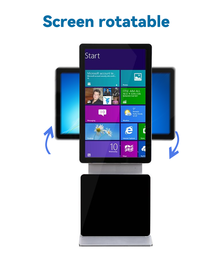 LX8009 LCD Touch Screen Rotable Floor Standing Advertise Digital Signal Screen Kiosk 6