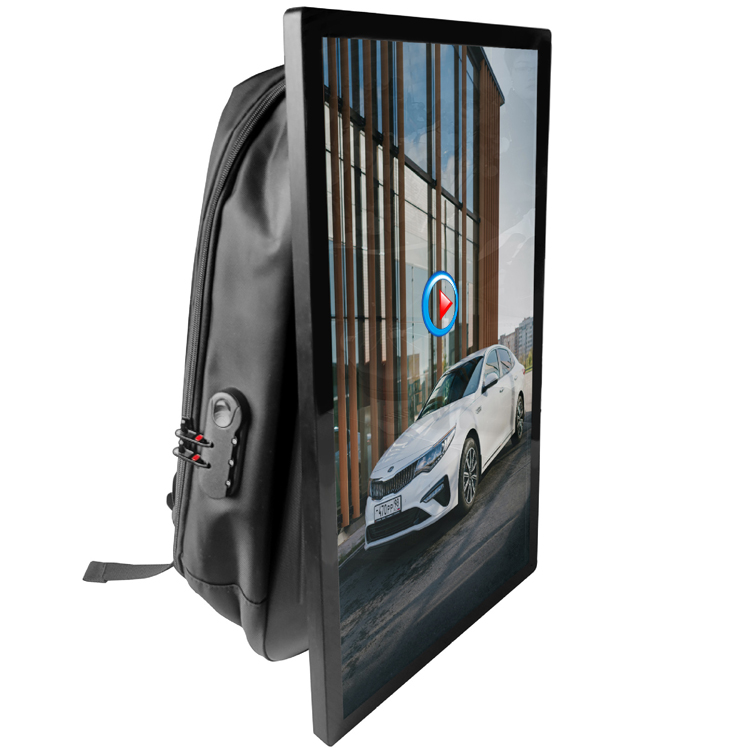 Portable Advertising And Promotion Use Backpack Billboard LCD Screen High Resolution Video advertising machine 2