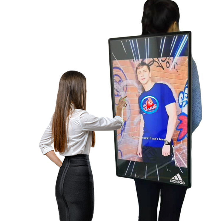 Portable Advertising And Promotion Use Backpack Billboard LCD Screen High Resolution Video advertising machine 4
