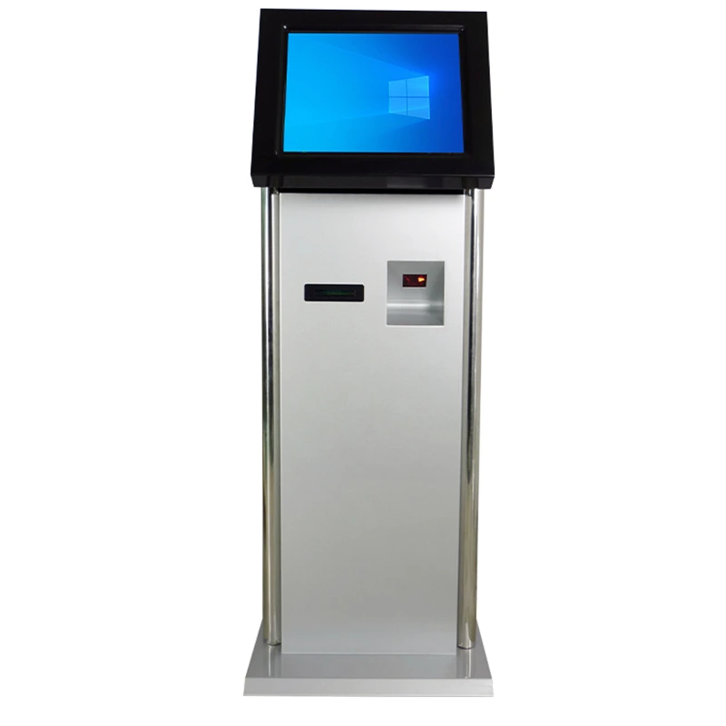 Touch Screen Ticket Kiosk With Printer And Card Reader Barcode Scanner 19 1