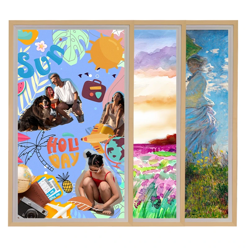 2024 New Large Screen Wall Mount Menu board Digital Photo Picture Frame Screen for Art gallery Shop Mall 1
