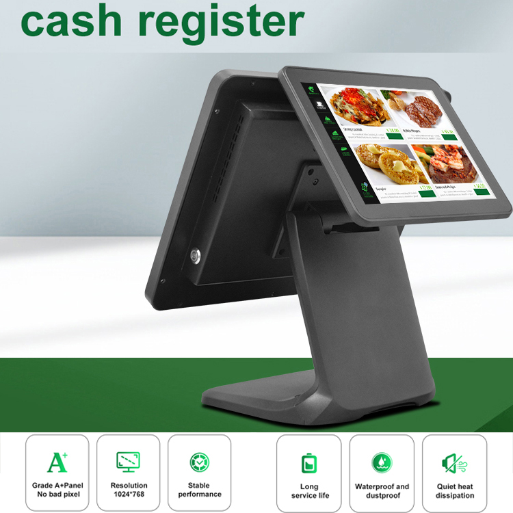 LX1563L POS Cash Register ALL in one HD Multi Touch Screen Cash Device support External Cash Box, Scanner, Printer 6