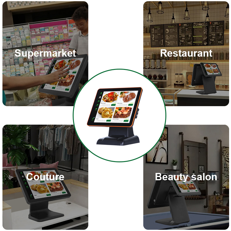 LX1501 cashier cash register restaurants point for sale all in one pos system set 10