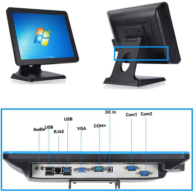 LX1502 all-in-1 cashier restaurant cash payment kiosks register screen Pos systems for grocery store 5