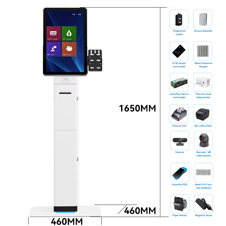 LX9045 Touch Screen Curved Self Service Payment Ordering Kiosk for Shop 6