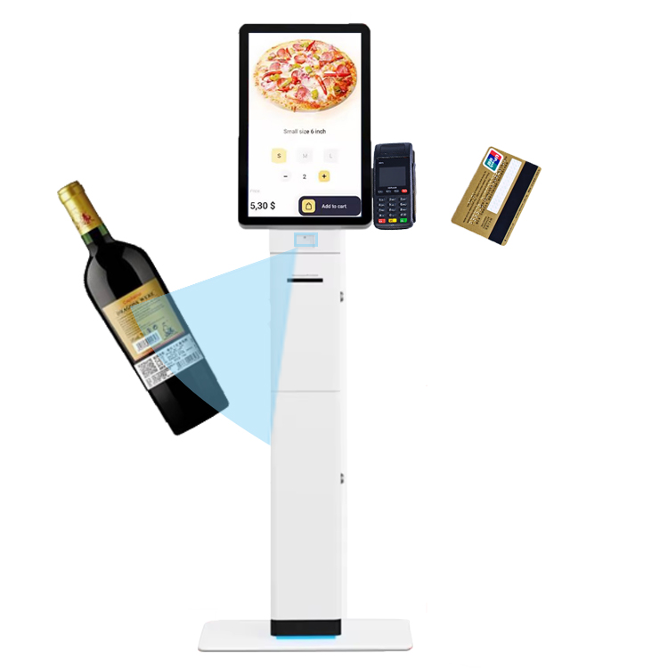 LX9045 Touch Screen Curved Self Service Payment Ordering Kiosk for Shop 3