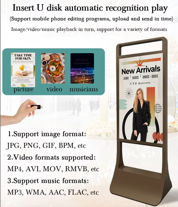 Indoor Digital Signage and Display Infrared Smart touch Screen Kiosk Floor standing digital display 6