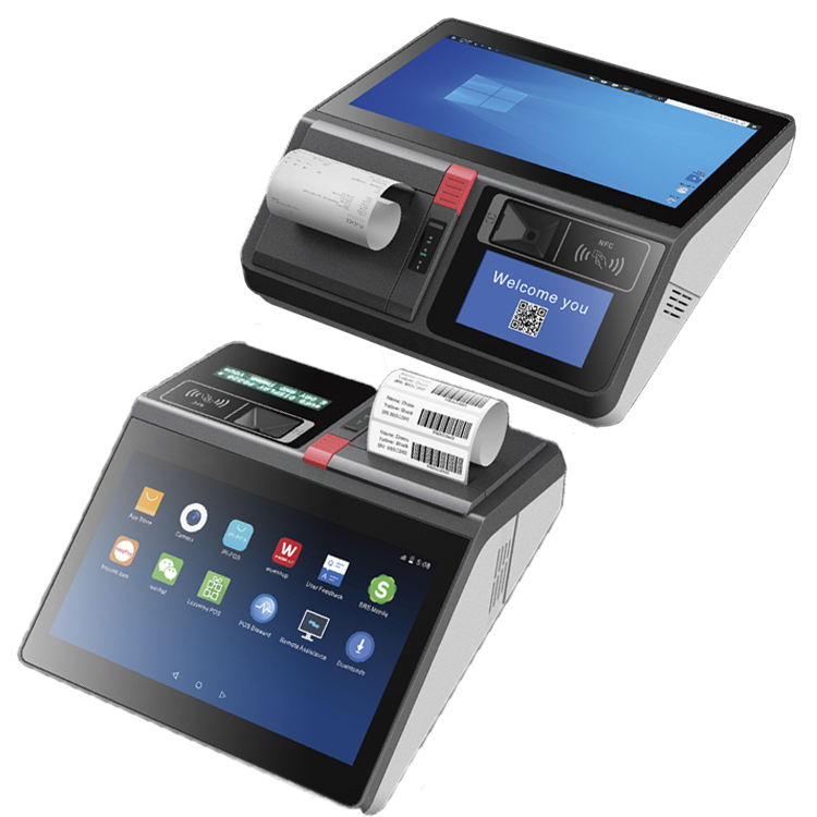Auto Cutter Printer POS System Desktop Terminal 11.6 Inch Smart Pos Machine All-in-one Tablet Pos with CE FCC UKCA Certification