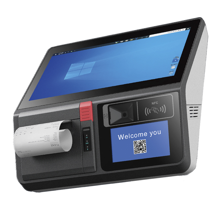 All In One Pos System 11.6 Inch Tablet pos Touch Screen Android Windows Cash Register pos Machines With Printer OEM/ODM Custom 2