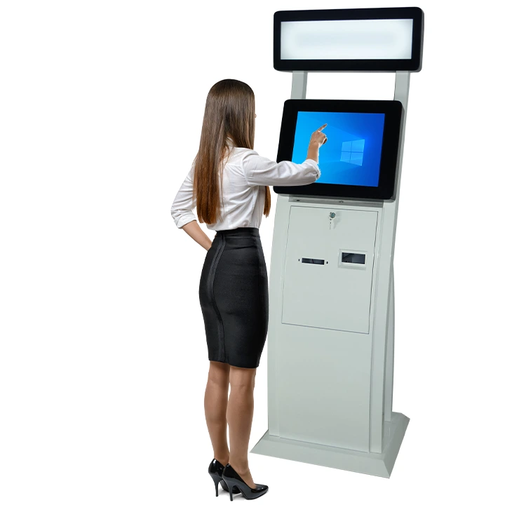 LX9025 Ordering Kiosk Touch Screen Self Payment Kiosk Receipt Printer Bill Coin Acceptor Cash Payment Kiosk 1