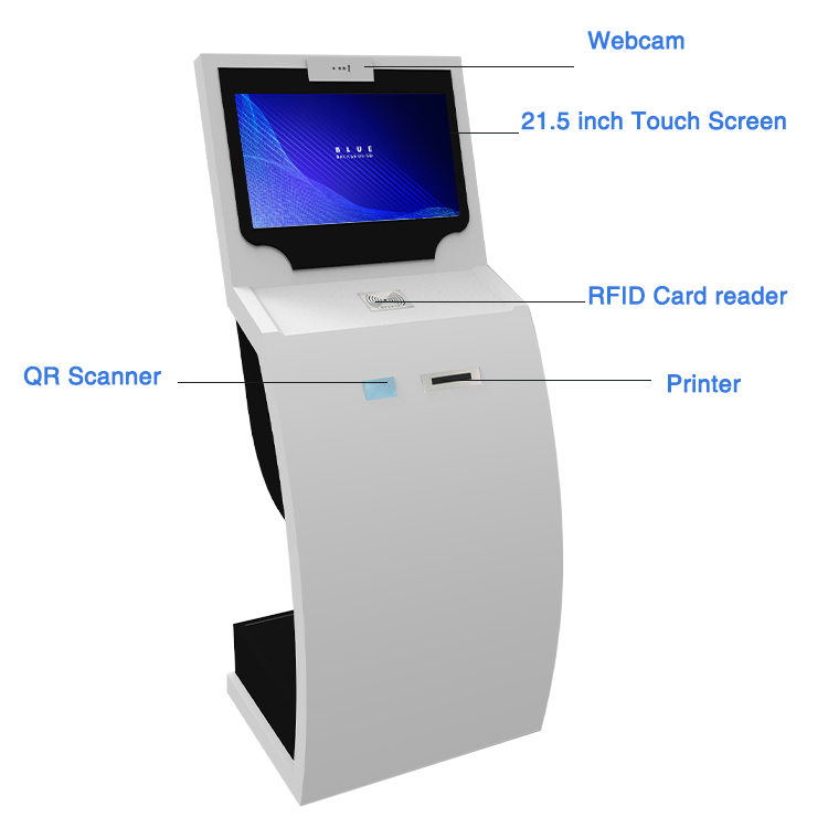 Touch Screen Kiosk Interactive Self Service Pos Printer Scanner Kiosk Totem Self Service Payment Kiosk 7