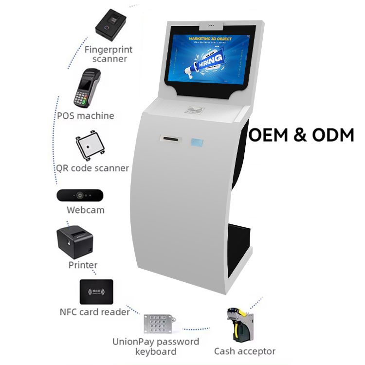 Touch Screen Kiosk Interactive Self Service Pos Printer Scanner Kiosk Totem Self Service Payment Kiosk 2