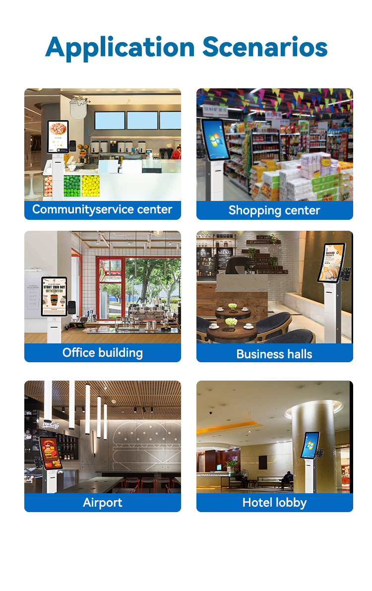 Self Service Queue Ordering Payment Kiosk Terminal with Printer QR Scanner for Shop Bank hospital queue management 4