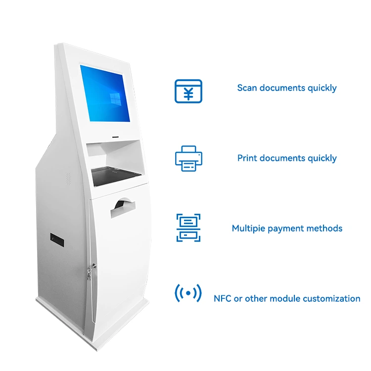 Kiosk Manufacturer OEM ODM touch screen document scanning/copying and printing self service Kiosk for banking/medical 1