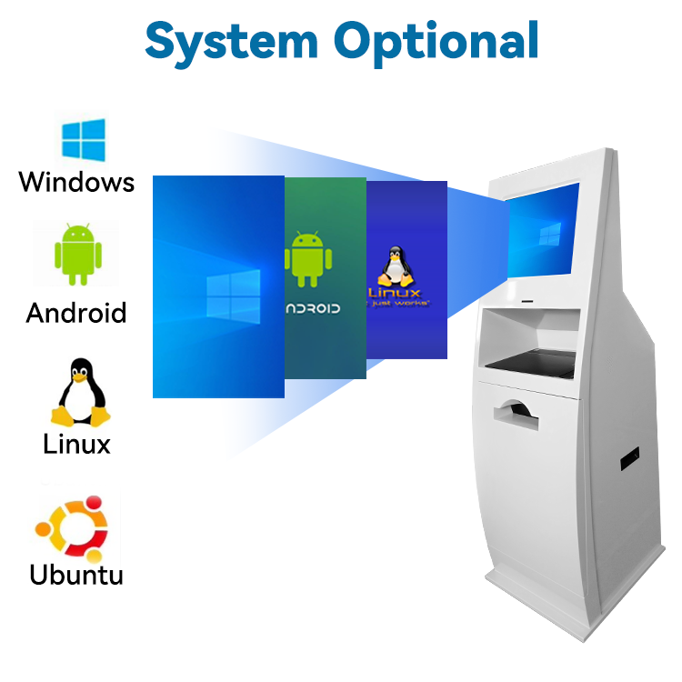 Store recommended Touch Screen self-service cash payment intelligent ticket machine with ticket printer self-service kiosk 5
