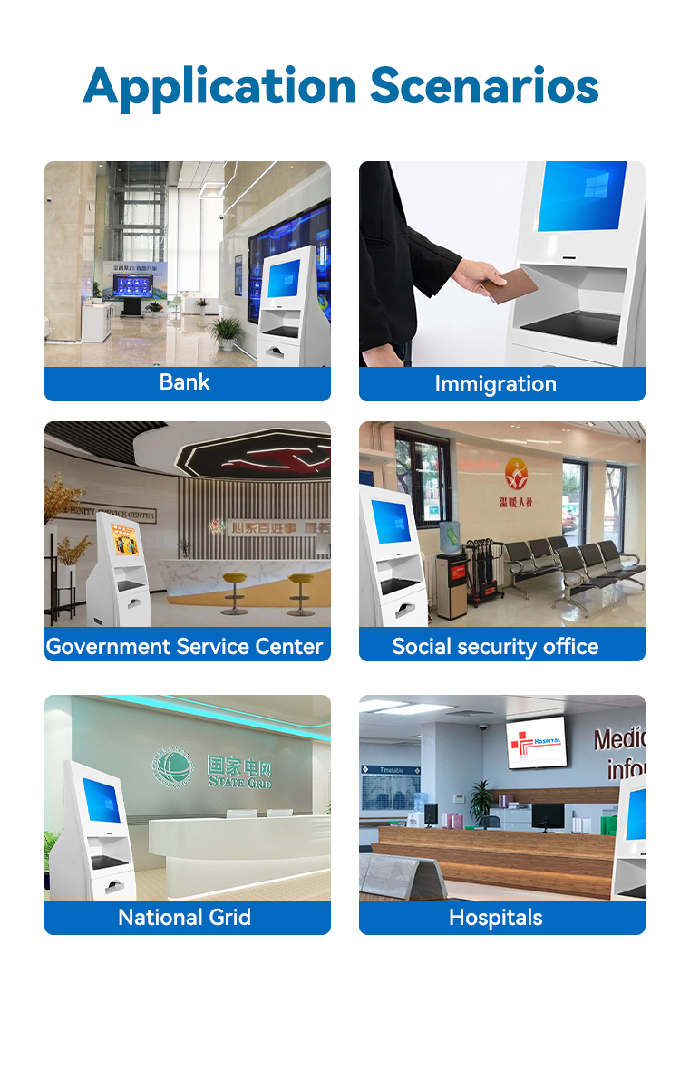 Store recommended Touch Screen self-service cash payment intelligent ticket machine with ticket printer self-service kiosk 6