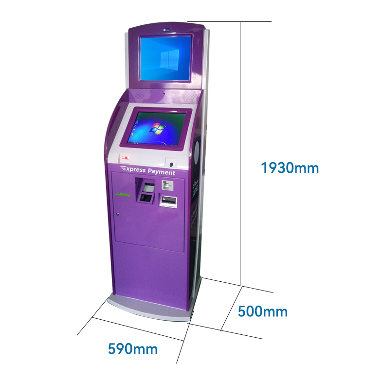 capacitive touch screen bill printer self-service payment kiosk with card reader photo printing kiosk touch screen 2