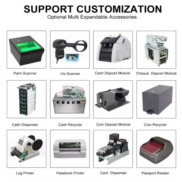 capacitive touch screen bill printer self-service payment kiosk with card reader photo printing kiosk touch screen 4
