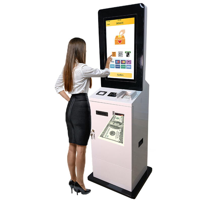 Bill Banknote Cash Coin Credit Card Acceptor Checkout Payment Machine Self Service Order Kiosk For Restaurant Store 2