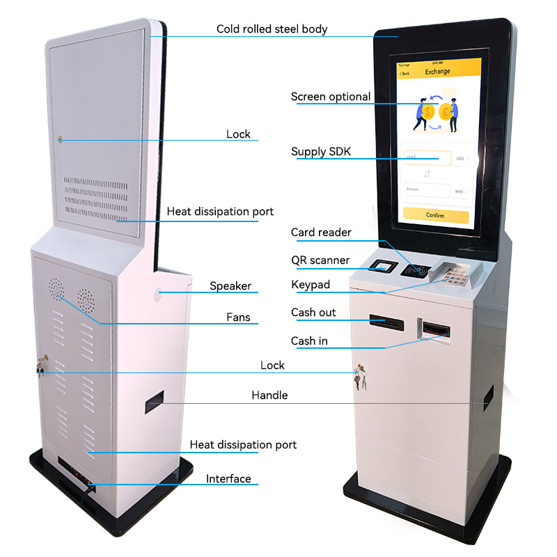 Self Service Cash Acceptor and Dispenser Bill Payment Machine Outdoor Ttw Insurance Kiosk ATM Kiosk 4