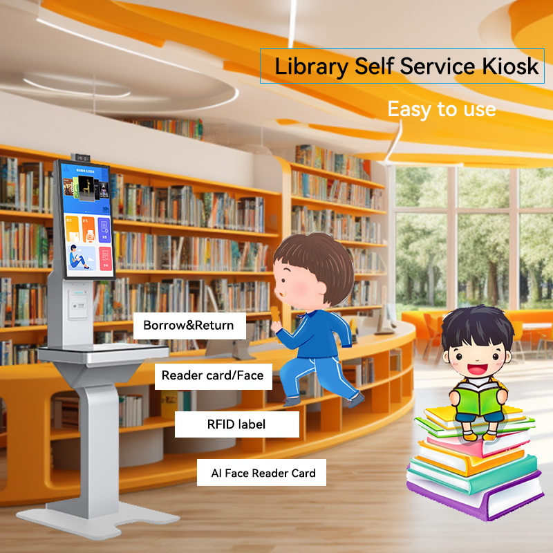 School Self Service Payment Checkout Machines Printing Touch Screen Vending Ordering Library Supermarket Self Kiosk 6