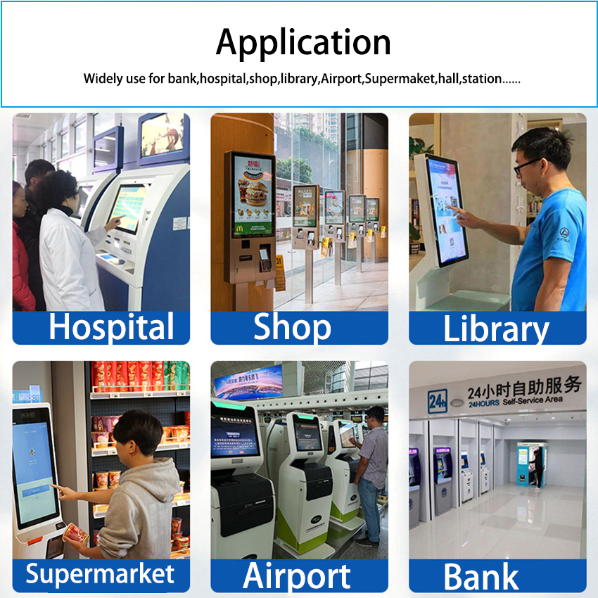 21.5 Inch Touchscreen Kiosk Multimedia Touch All in One Information Inquiry Machine Touch Screen Kiosks 2